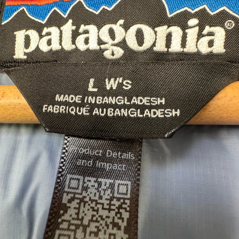 Patagonia Women's Barnacle Blue Down Sweater Hoodie Large - Picture 3 of 4